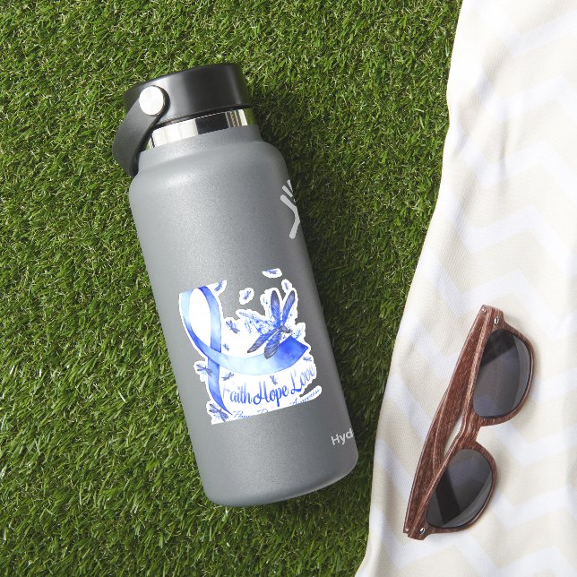 Sticker Faith Hope Love PTSD Awareness Dragonfly (HydroFlask Insitu)