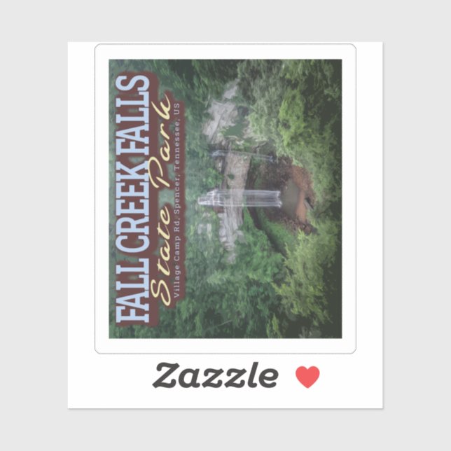 STICKER FALL CREEK FALLS STAPARK - TENNESSEE USA (Feuille)