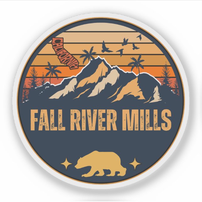 Sticker Fall River Mills, Californie (Devant)