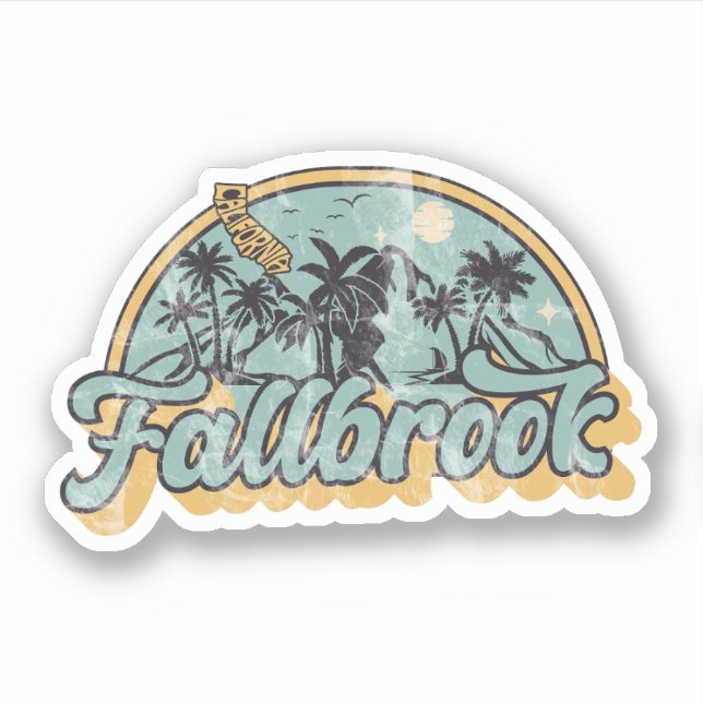 Sticker Fallbrook, Californie (Devant)