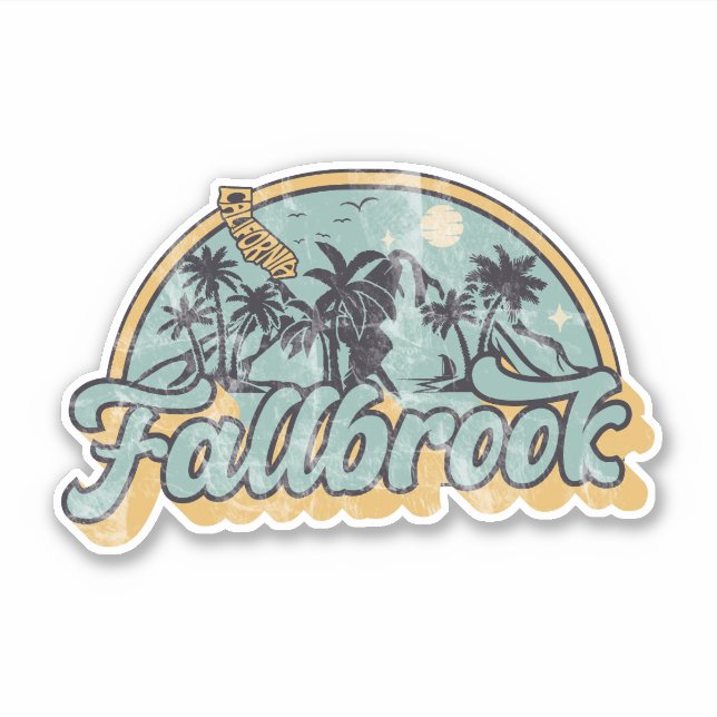 Sticker Fallbrook, Californie (Devant)
