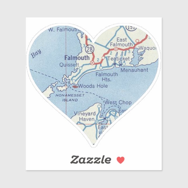 Sticker Falmouth MA (Feuille)