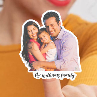 Sticker Famille de photo et de nom personnalisée