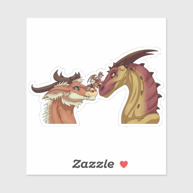 Sticker Famille des Dragons (Feuille)