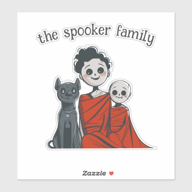 Sticker Famille éffrayante (Feuille)