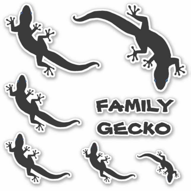 STICKER FAMILLE GECKO (Devant)