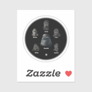 Sticker Famille Gorilla