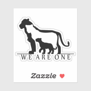 Sticker Famille Lion