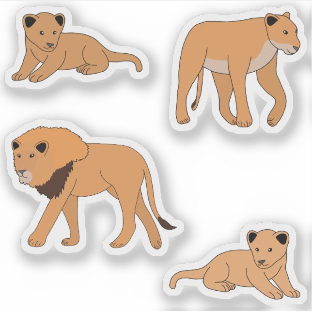 Sticker Famille Lion (Devant)