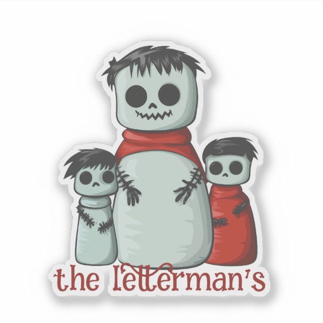 Sticker Famille Zombie (Devant)