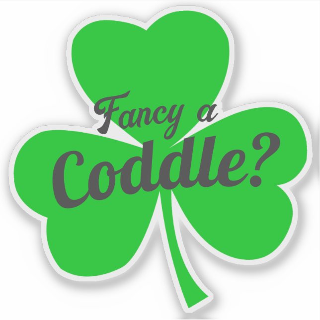 Sticker Fancy A Coddle Irish Food Joke (Devant)