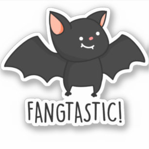 Sticker Fangtastic Funny Halloween Pun