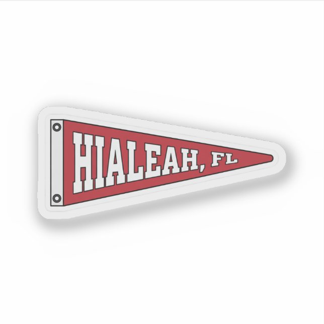 Sticker Fanion de Hialeah, Floride (Devant)