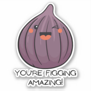 Sticker Fantaisie de pomme de fruit kawaii visage pour bou