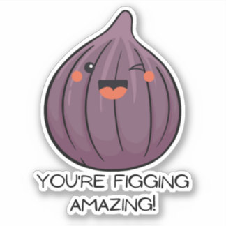 Sticker Fantaisie de pomme de fruit kawaii visage pour bou