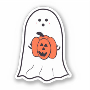 Sticker Fantôme avec Jack-o-Lantern