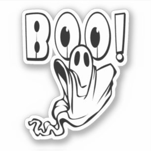 Sticker Fantôme BOO Halloween amical