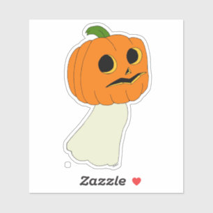 Sticker fantôme de la tête citrouille