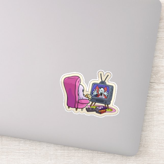 Sticker Fantôme de télévision  (Détail)