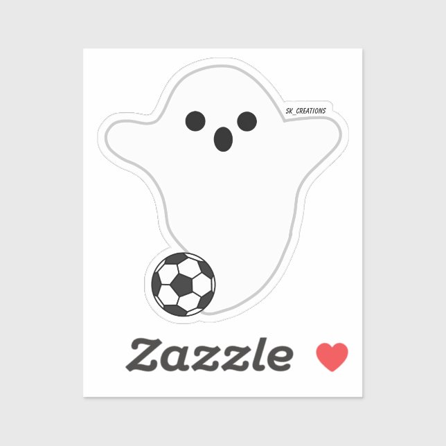 Sticker Fantôme du joueur de football (Feuille)