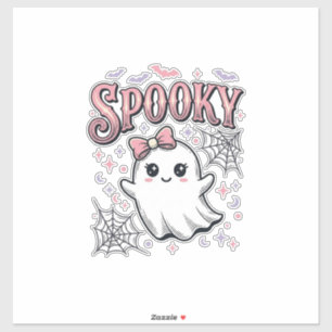 Sticker Fantôme Mignon Effrayant Design de Chemise Hallowe