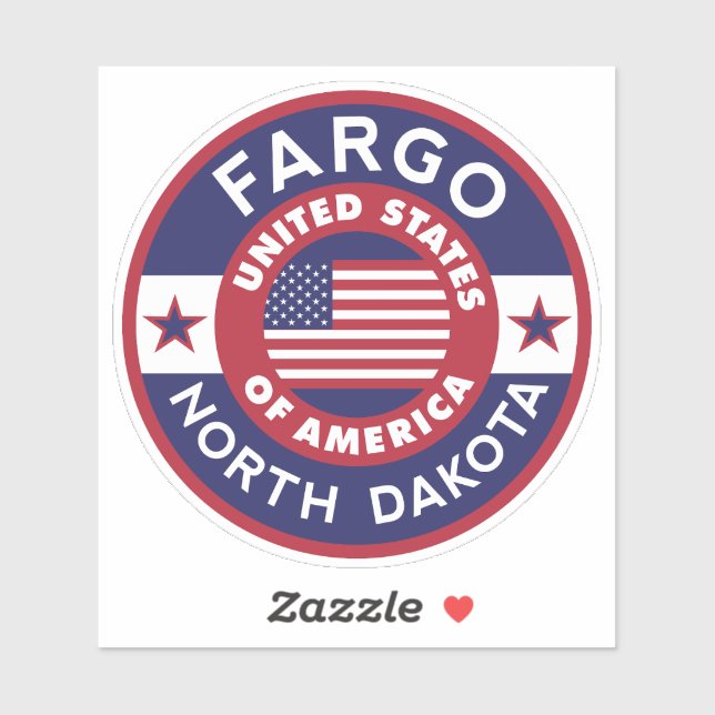 Sticker FARGO, Dakota du Nord (Feuille)