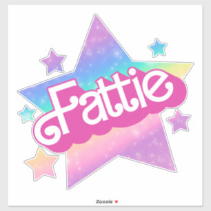 Sticker Fattie Plus Size Rainbow Retro 90's Nostalgia Star