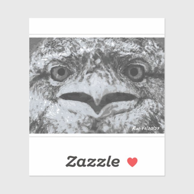 Sticker Faune australien, le grincheux de la nature, anima (Feuille)