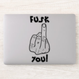 Sticker Fausse f-bombe et fausse blague du majeur