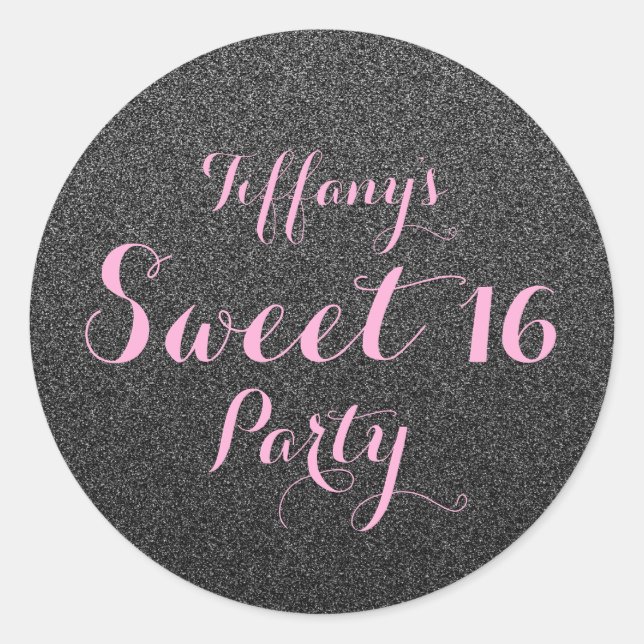 Sticker Faux Ombre 16 Parties scintillant rose noi (Devant)