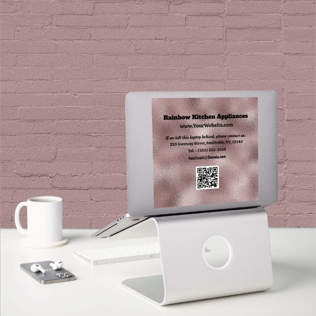 Sticker Faux rose foncé (Faux Dark Pink Metallic Sticker by Office Accessories Shop)