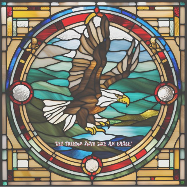 Sticker Faux Verre Teinté Aigle Royal  (Devant)