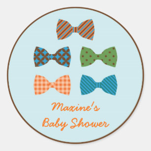 Sticker Faveur Baby shower Cravate Bow