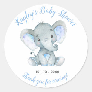 Sticker Faveur Baby shower éléphant