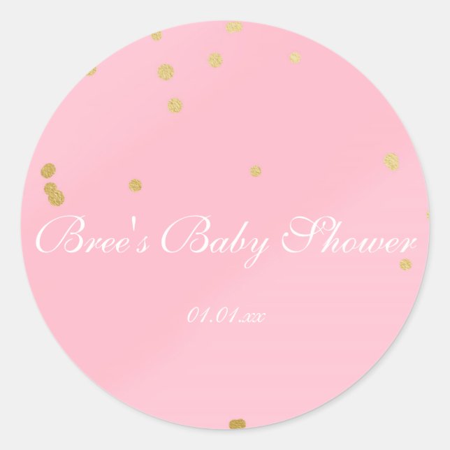 Sticker Faveur Confetti Glam Confetti Rose & Or (Devant)