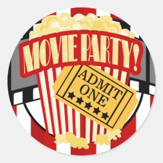 Sticker Faveur Rond Fête MOVIE