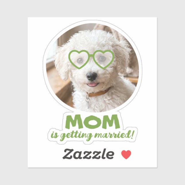 Sticker Faveurs de photo de mariage de célibataire à visag (Feuille)