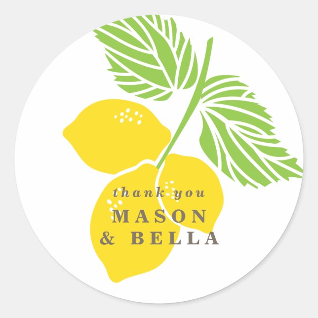 Sticker Favor Mariage au citron (Devant)