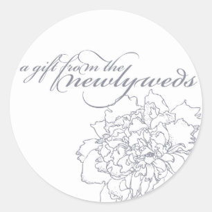 Sticker Favor Mariage Peony