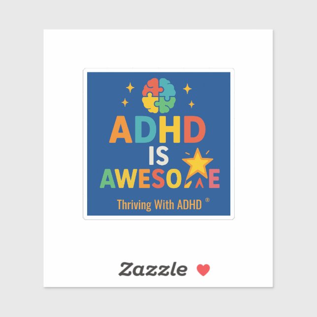 Sticker Favorable avec le TDAH * TDAH Awesome (Feuille)