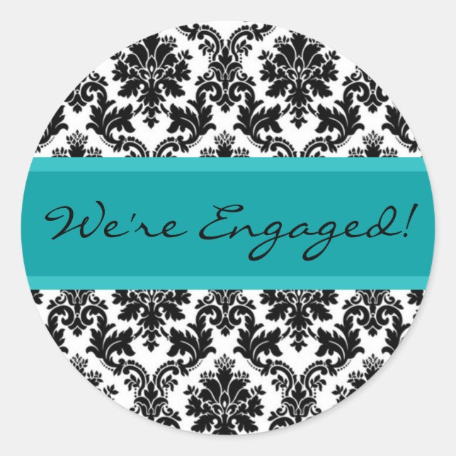 Sticker Favori de joint Damas et TealEnvelope Noir (Devant)