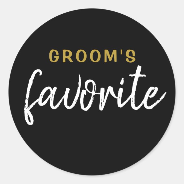 Sticker favori Groom personnalisé Black Gold (Devant)