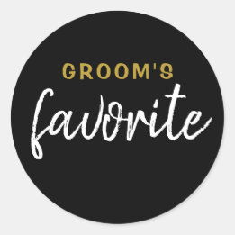 Sticker favori Groom personnalisé Black Gold