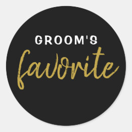 Sticker favori Groom personnalisé Black Gold