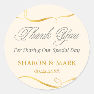 Sticker favori pour mariage à balayage d'or  Coule