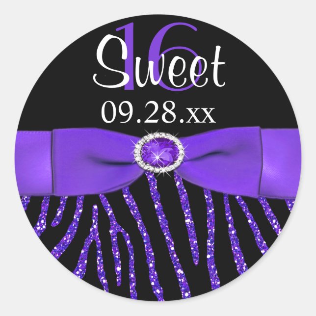 Sticker Favori RIBBON Zebra Sweet 16 (Devant)