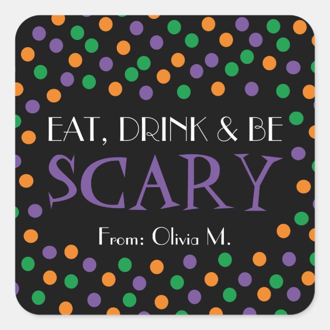 Sticker Favour Halloween ou Treat (Devant)