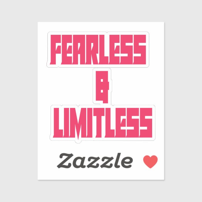 Sticker Fearless & Limitless  (Feuille)
