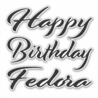 Fedora Nom Prénom Anniversaire de la Broderie noir