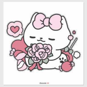 Sticker Feline the Love - Design de chat de la belle Valen